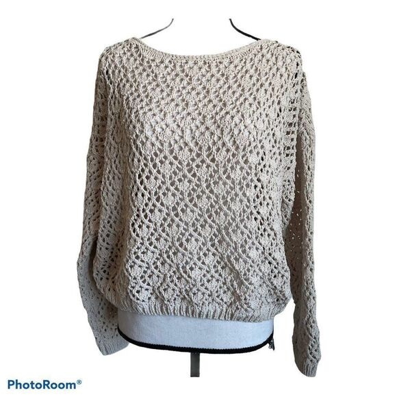 Jessica Simpson Chunky Open Knit Crop Sweater - M - Picture 1 of 9